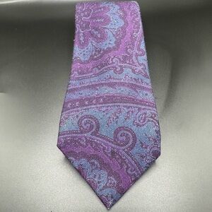 ISAIA Wool Blend Paisley Tie